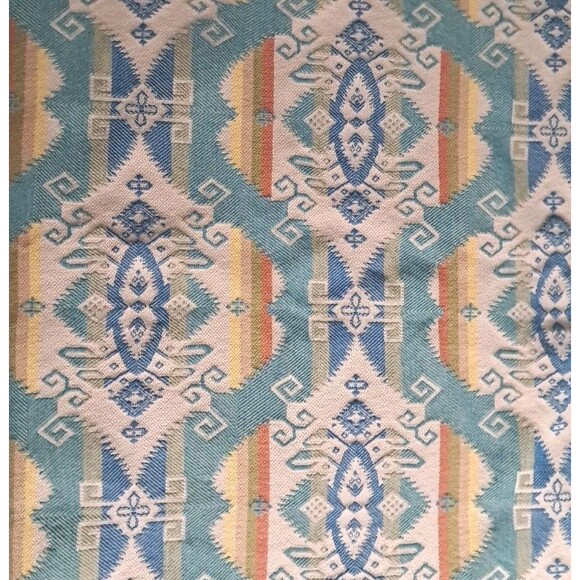 Vintage Woven Table Runner Tapestry Fabric Boho Southwestern Aztec 27' × 50" - Picture 5 of 5